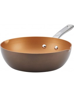 Ayesha Curry Home Collection Nonstick Fry Saute Pan Chefpan 9.75 Inch Brown Sugar - BKG2ZPT34