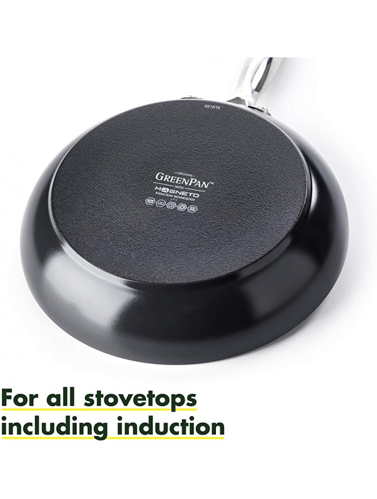 GreenPan Valencia Pro Hard Anodized Healthy Ceramic Nonstick 8 and 10 Frying Pan Skillet Set PFAS-Free Induction Dishwasher Safe Oven Safe Gray - B964J4Q2D