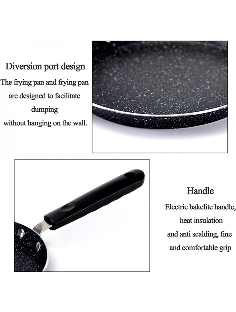 LTJX Non Stick Frying Pan 33Cm Omelette Pan Chef Skillet Stainless Steel Induction Non Stick Frying Pan All Stoves Compatible,Black,20cm - B3HP7MJLF