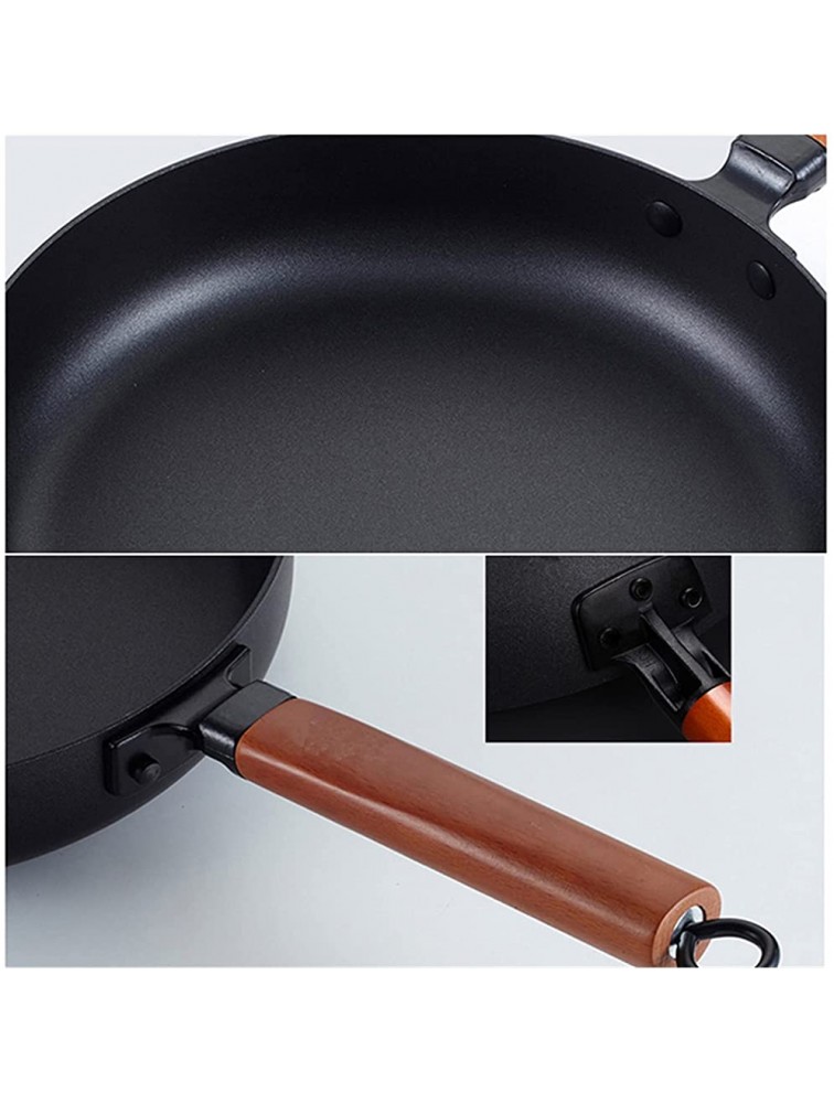SHUOG Cast Iron Pot Vintage Forged Wok Non-stick Frying Pan Home 26CM Kitchen Wok Cooking Pot Fit For Induction Cooker Gas Stove Chef's Pans Color : 26cm pan with cover - BT24M0A0U