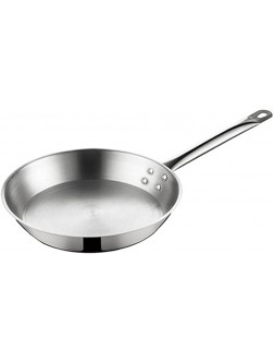 SHUOG Frying Pan High-Performance Skillet With Sleek Metallic Exterior Stainless Steel Frying Pan Suitable Fit For All Hob Types Chef's Pans Color : 28cm - B0EX44BYV