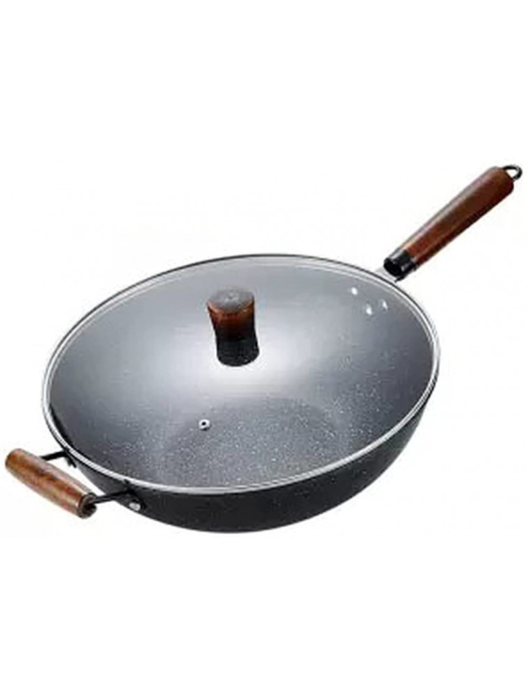 SHUOG Non-stick Pan No-smoke Pot With Wok Non-stick Pan Stir-fry Wok Gas Cooker Universal Cooking Pot Frying Pan Wok Hotpot Egg Pan Chef's Pans Color : 32cm - BBEZ1GFBK