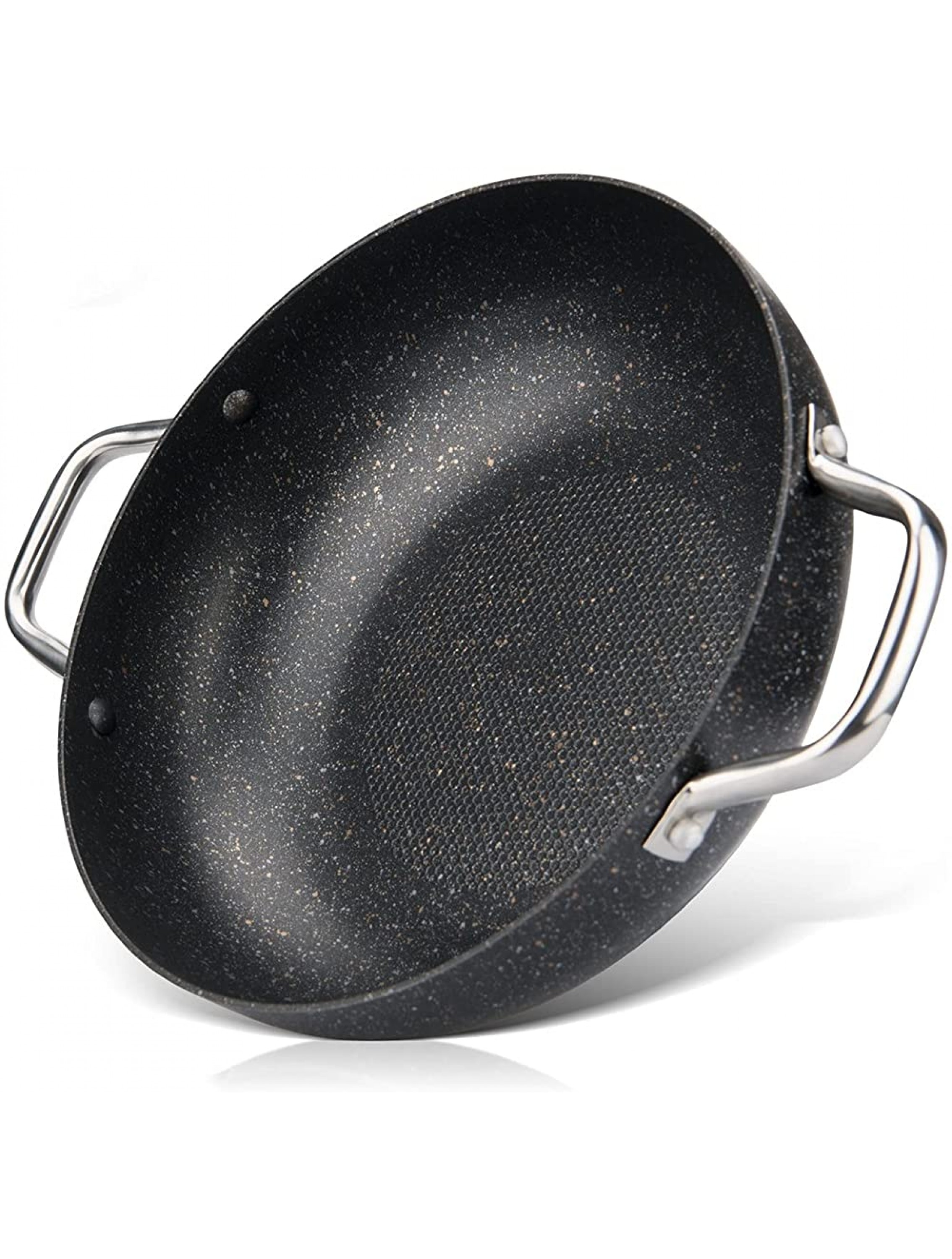 SHUOG Shallow Pot With Two Sides Handle Non-stick Coating Aluminium Dot Induction Bottom Cooker Chef's Pans Sheet Size : 26cm - B1KRHMNPB
