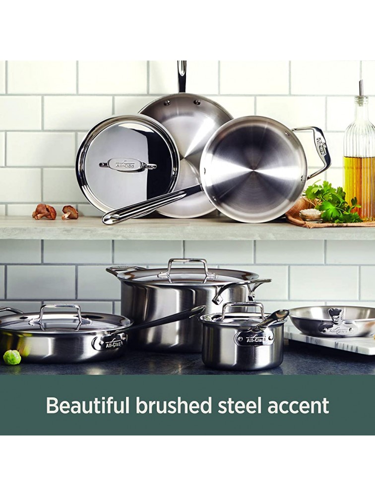 All-Clad BD55110NSR2 D5 Brushed 18 10 Stainless Steel 5-Ply Bonded Dishwasher Safe Nonstick Fry Pan Saute Pan Cookware 10-Inch Silver - B80YHK22G