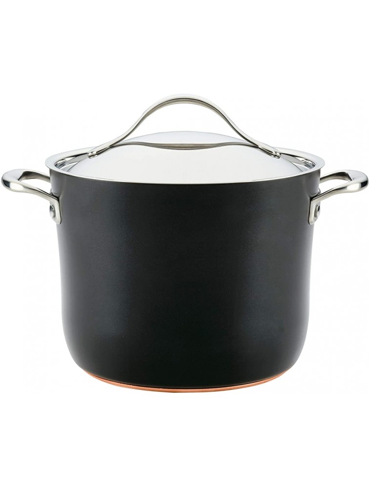 Anolon Nouvelle Copper Hard Anodized Nonstick Cookware Pots and Pans Set 11 Piece Onyx - BYOXIRN6V
