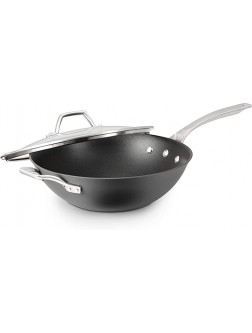 Calphalon Signature Hard-Anodized Nonstick 12-Inch Flat Bottom Wok with Cover - BCKA30CO4