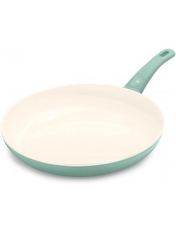 GreenLife Soft Grip Healthy Ceramic Nonstick 12" Frying Pan Skillet PFAS-Free Dishwasher Safe Turquoise - BF2B06VJ0