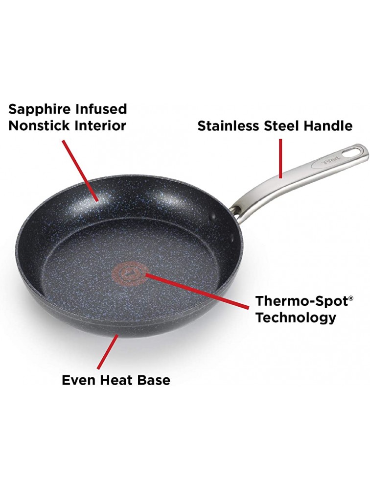 T-fal Heatmaster Nonstick Thermo-Spot Heat Indicator Fry Pan Cookware 10-Inch Black As Seen on TV - B5FA3ELEH