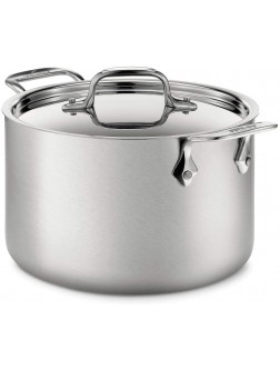 All-Clad BD552043 D5 Brushed 18 10 Stainless Steel 5-Ply Bonded Dishwasher Safe Soup Pot with Lid Cookware 4-Quart Silver - BZ7UPV6A5