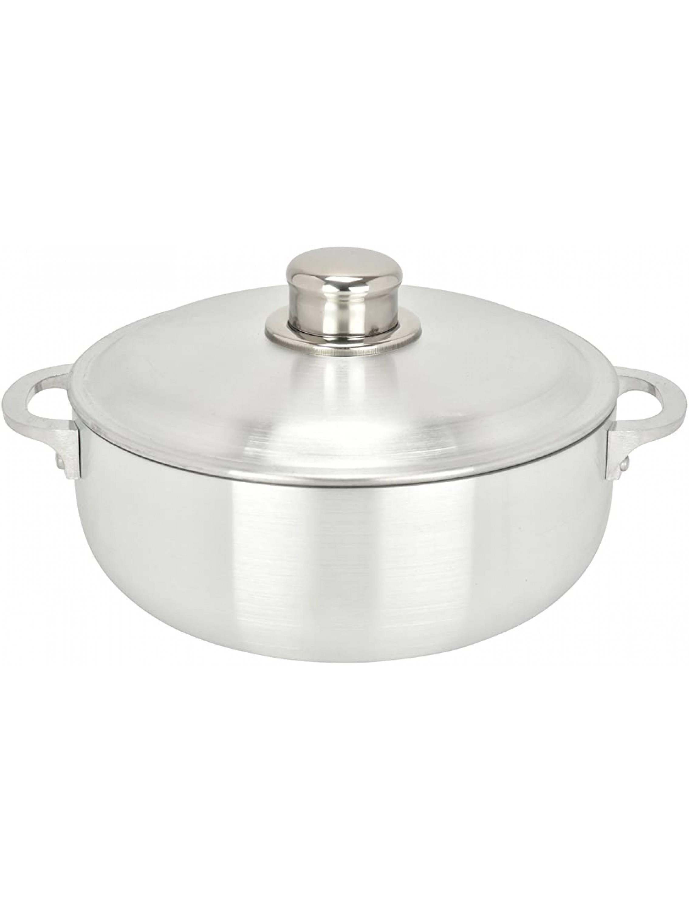 ALUMINUM CALDERO STOCK POT by Chef Pro Aluminum Superior Cooking Performance for Even Heat Distribution Perfect For Serving Large and Small Groups Riveted Handles Commercial Grade 3.8 Quart - BFFJA5Y7L