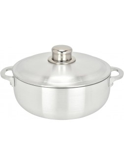 ALUMINUM CALDERO STOCK POT by Chef Pro Aluminum Superior Cooking Performance for Even Heat Distribution Perfect For Serving Large and Small Groups Riveted Handles Commercial Grade 3.8 Quart - BFFJA5Y7L