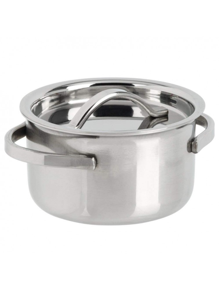 American Metalcraft MPL4 Stainless Steel Mini Pot with Lid 4 oz. - BUGMTB9CD
