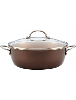 Ayesha Curry Home Collection Nonstick Stock Pot Stockpot with Lid 7.5 Quart Brown Sugar - BRNZRS2Z8