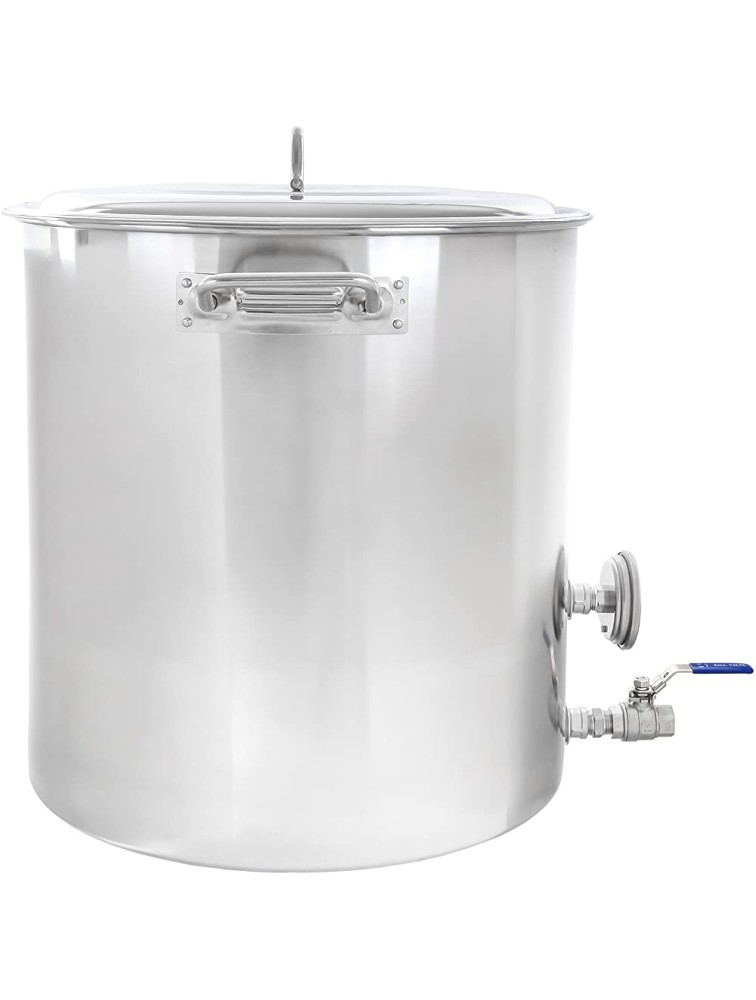 CONCORD Stainless Steel Home Brew Kettle Stock Pot Weldless Fittings 60 QT 15 Gal - BYKGTM053