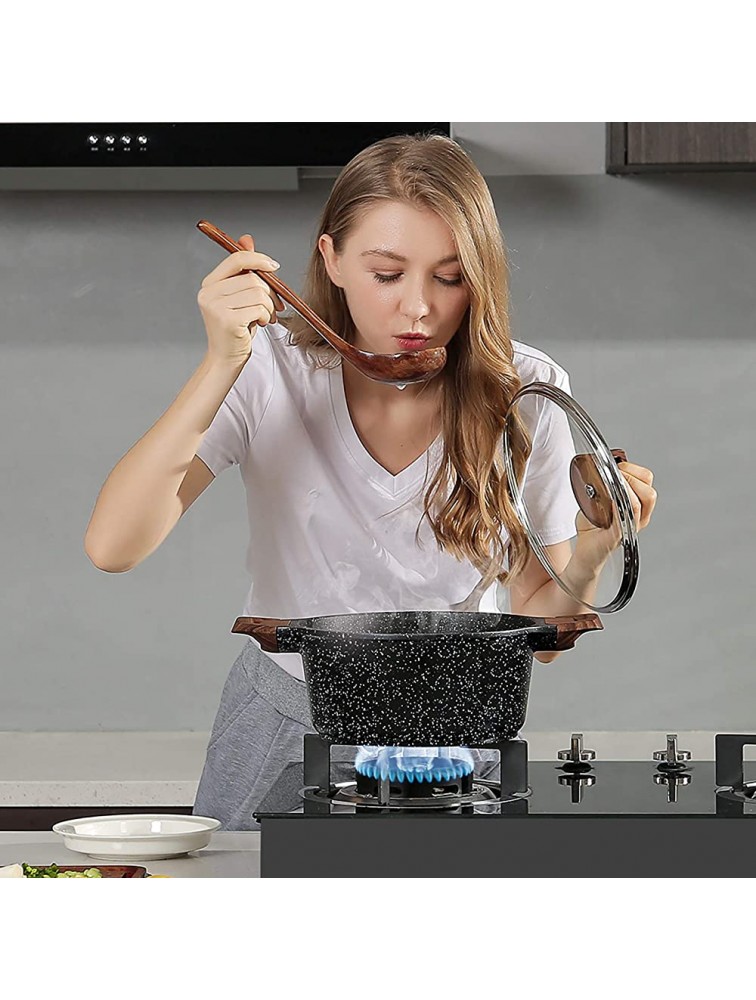 ESLITE LIFE 5 Quart Stock Pot with Lid Nonstick Soup Pot Casserole Cookware Induction Compatible PFOA & PTFEs Free - B8TG8TDEH