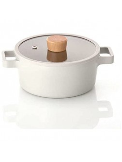 Fika NEOFLAM Mini Petit Pot for Stovetops and Induction | Wood knob and Glass Lid | Made in Korea 7 inch 1.6qt - BK5TC1OED