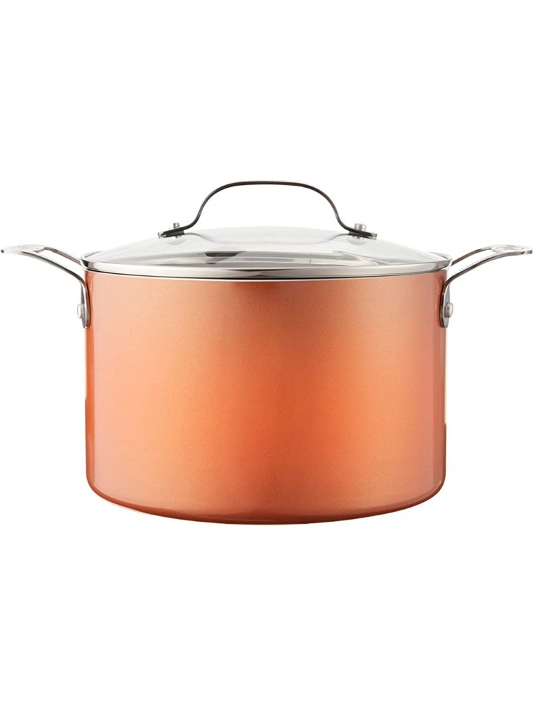Gotham Steel Nonstick 7 Quart Large Stock Pot with Lid Ultra Durable Mineral and Diamond Triple Coated Surface,100% PFOA Free Stockpot with Stay Cool Stainless-Steel Handle Oven & Dishwasher Safe - B46GS7ZG8