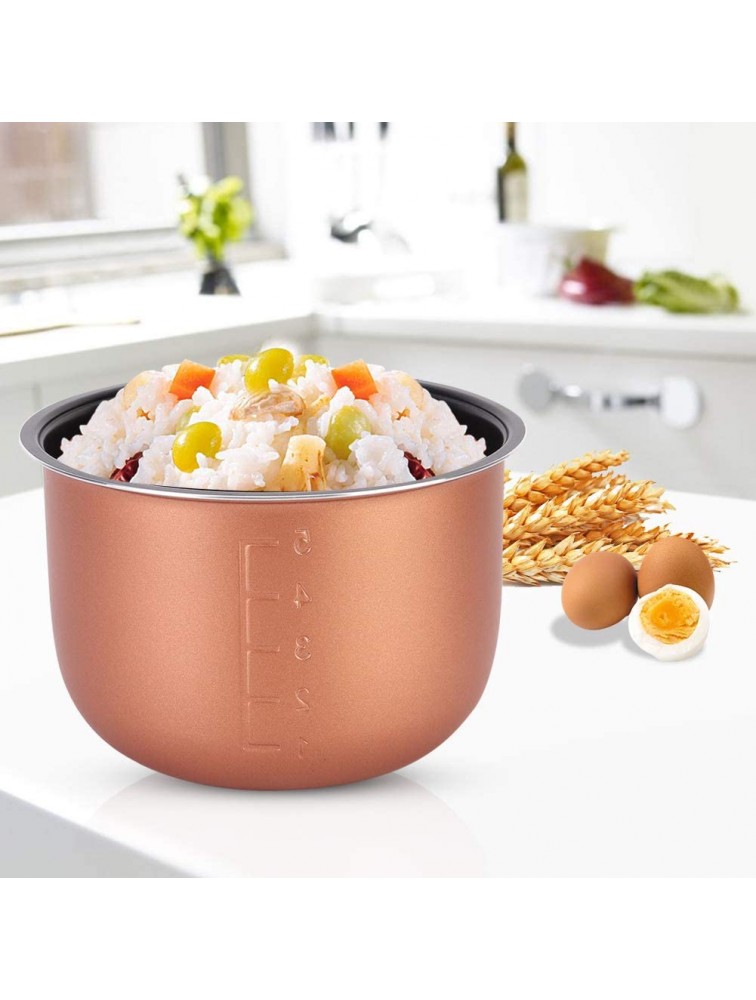 Inner Cooking Pot Stainless Steel Instants Pot Ceramic Coating Nonstick Interior Cooking Pot Cooker Container Replacement 1.5l to 1.6l - B8A5ZKHZA