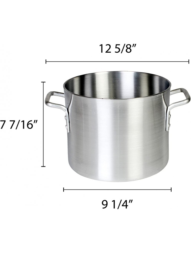 Thunder Group 8 Quart Aluminum Stock Pot Silver - BYCIL2GRP