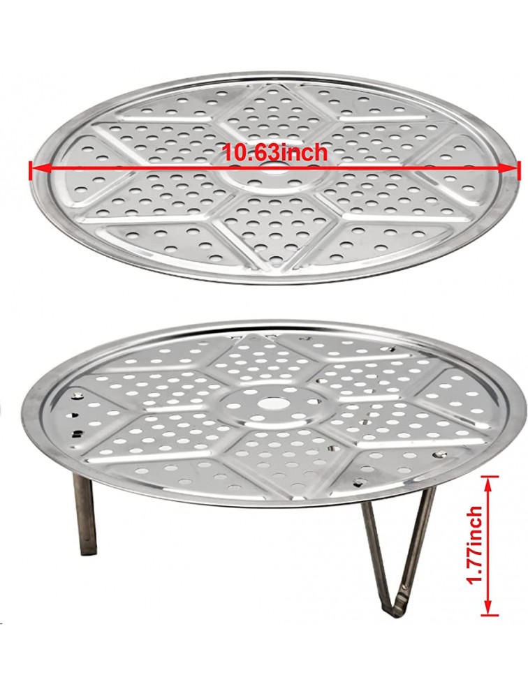 11-Inch Round Stainless Steel Steamer Rack Pressure Cooker Canner Rack Insert Stock Pot Steaming Tray Stand Cooking Toast Bread Salad Easy to clean2 Pack - BOSCWBOG9