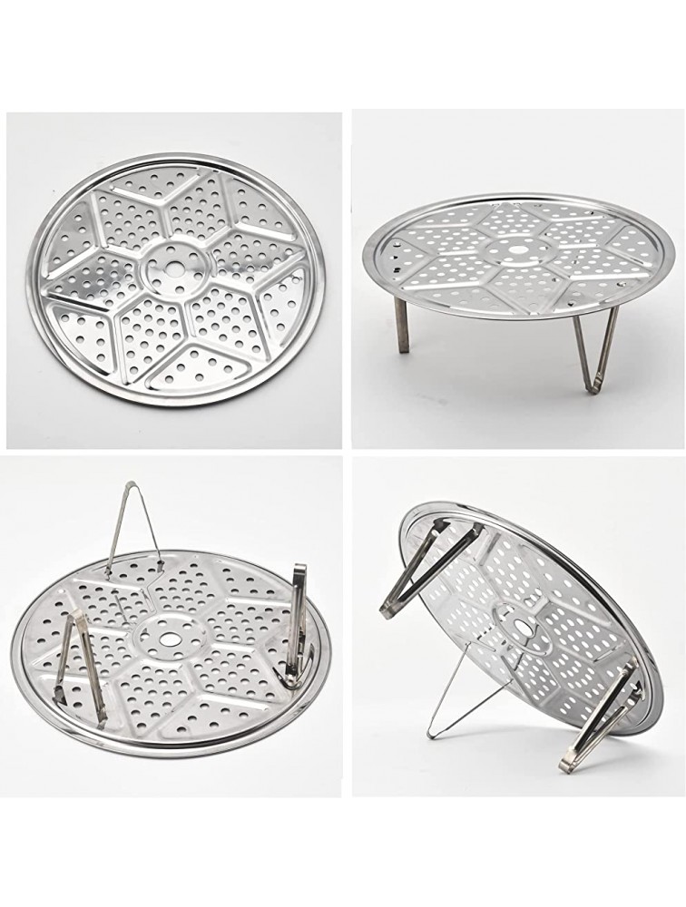 11-Inch Round Stainless Steel Steamer Rack Pressure Cooker Canner Rack Insert Stock Pot Steaming Tray Stand Cooking Toast Bread Salad Easy to clean2 Pack - BOSCWBOG9