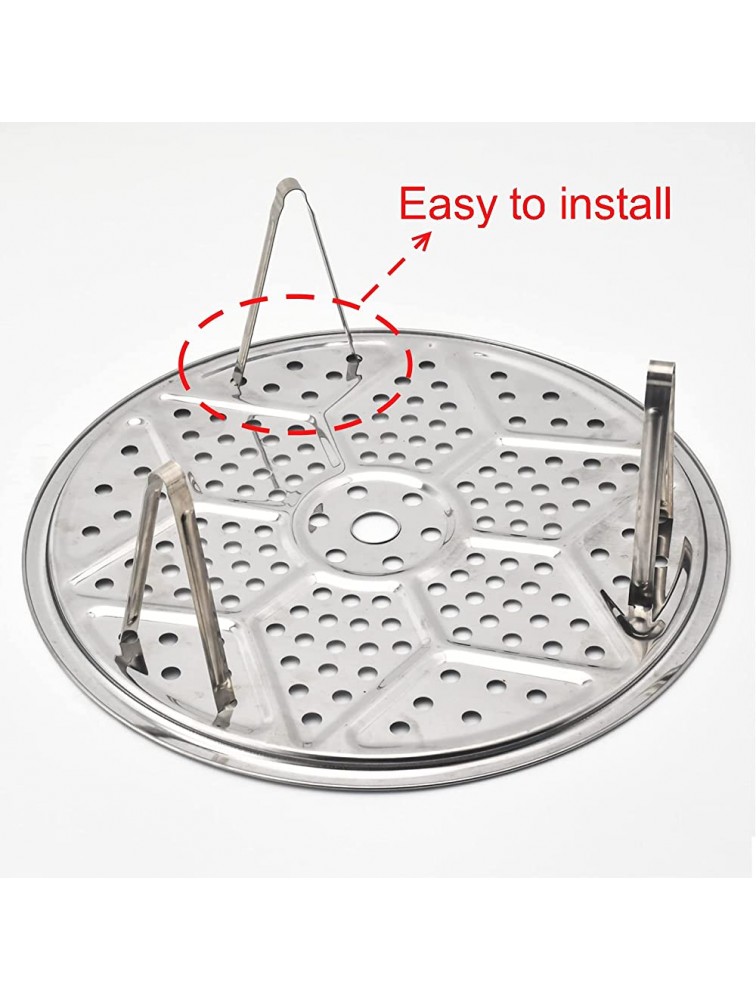 11” Pressure Cooker Canner Rack Round Food Grade Stainless Steel Steamer Rack Steaming Tray Stand Cooking Toast Bread Salad Compatible with Presto All-American and More Easy to clean 2 Pack - BJXCT40E3