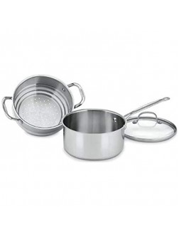 Cuisinart Stainless Steel Cookware Chef's Classic Steamer 3 Pc Set - BLCPRJSI8