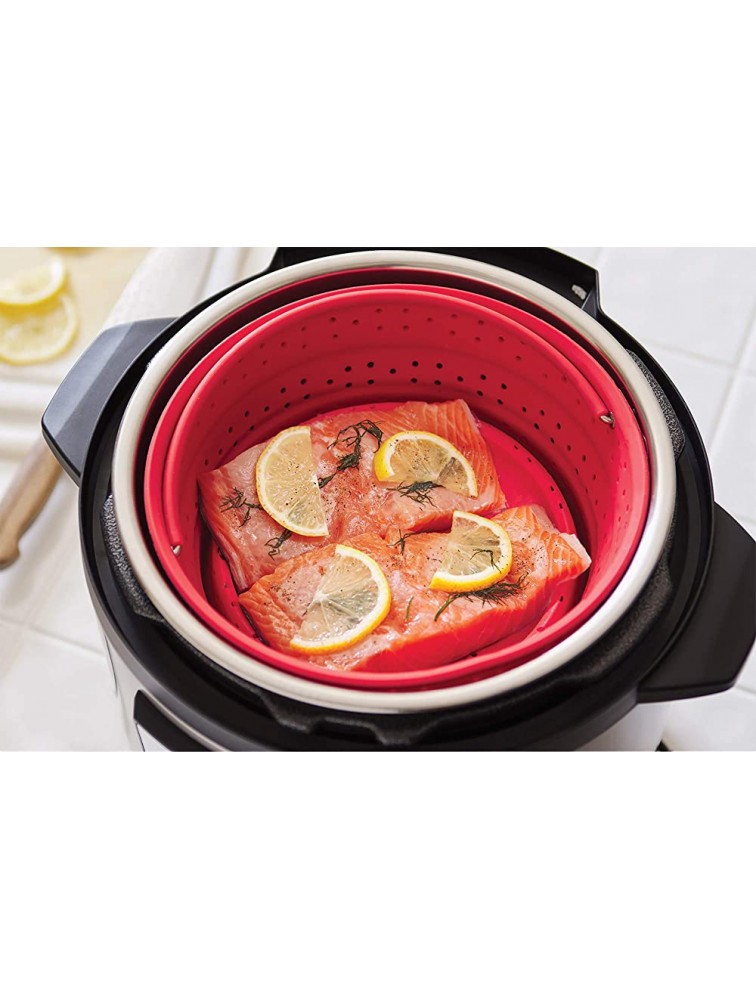 Fox Run Collapsible Silicone Steamer Basket Insert for Instant Pot 6-Quart Red - BSWINFDAY