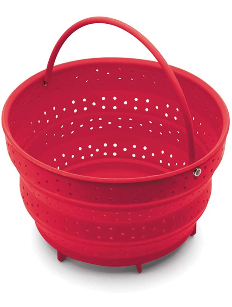 Fox Run Collapsible Silicone Steamer Basket Insert for Instant Pot 6-Quart Red - BSWINFDAY