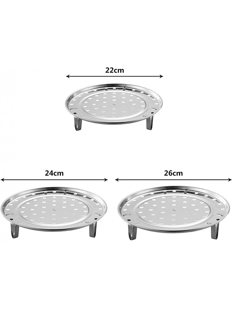 GUKKIY Food Steam Rack Stainless Steel Steamer Rack Round Steamer Rack with Removable Legs Stainless Steel Steam Holder Tray Stand for Pressure Cooker Canners 3,22-24-26 cm - B58VYBZXK