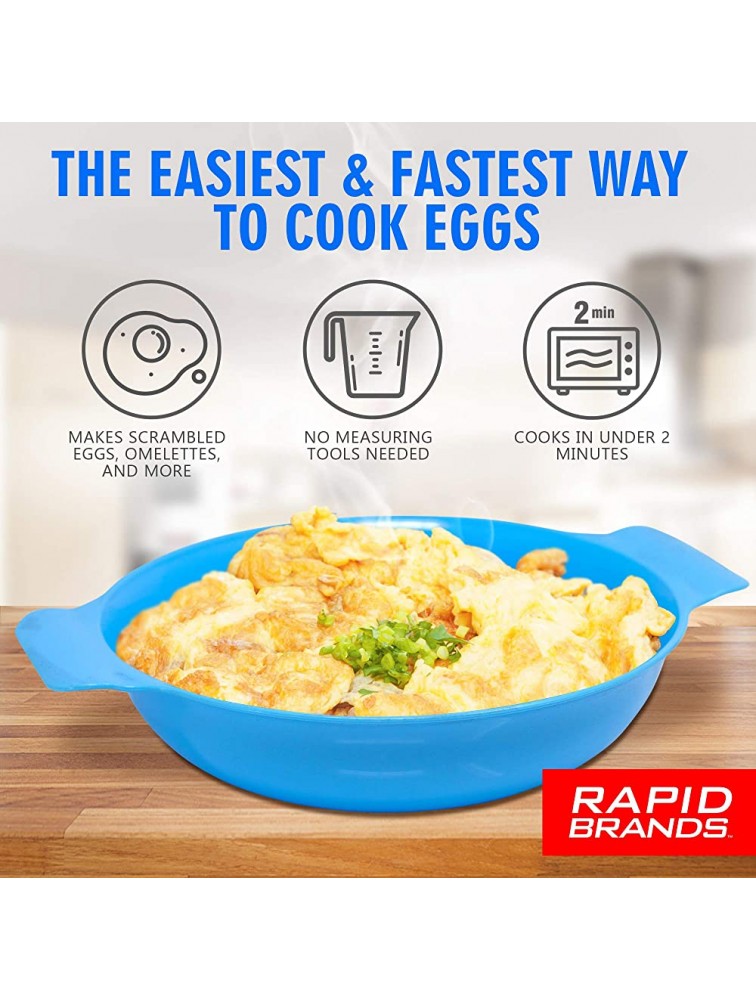Rapid Egg Cooker | Microwave Scrambled Eggs & Omelettes in 2 Minutes | Perfect for Dorm Small Kitchen or Office | Dishwasher-Safe Microwaveable & BPA-Free - BNTUC1P61