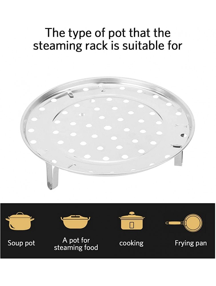Stainless Steel Steamer Rack Round Steam Holder Tray Shelf Cooking Accessories with Stand for Canner Steamed Stuffed Bun Dumpling Vegetables Fish9.5in - BIJIWFQDT