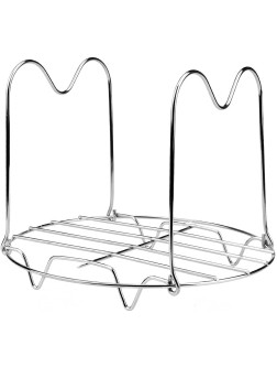 Steamer Rack Trivet with Handles Compatible with Instant Pot Accessories 6 Qt 8 Quart,Stainless Steel Steaming Rack Trivets for Electric Pressure Cooker - BRZP69QZR