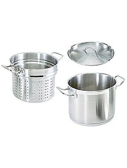 12 QT COMMERCIAL STAINLESS STEEL PASTA COOKER W  LID - BYLBP37IG