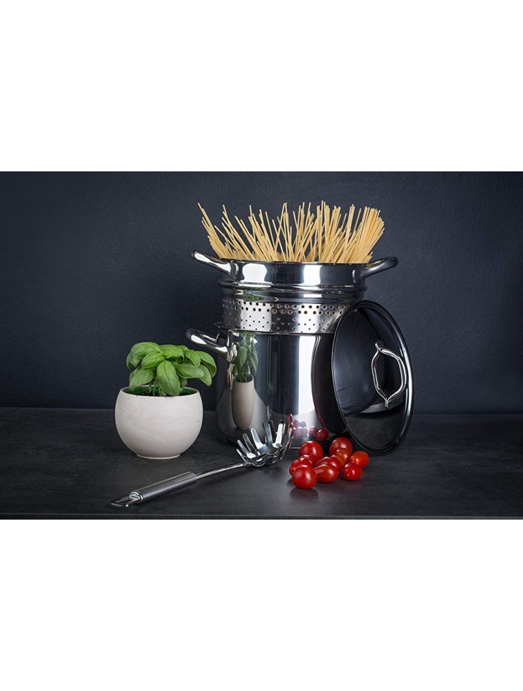 Barazzoni Chef Line Spaghettiere Pasta Cooker Pot Diameter 22cm 18 10 Stainless steel Made in Italy. - BGPLCTBPJ