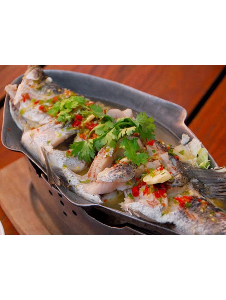 Shabu Hot Pot Set Fish Plate Shape Aluminum Thai Style Asian Street Food - BKOF10Z7P