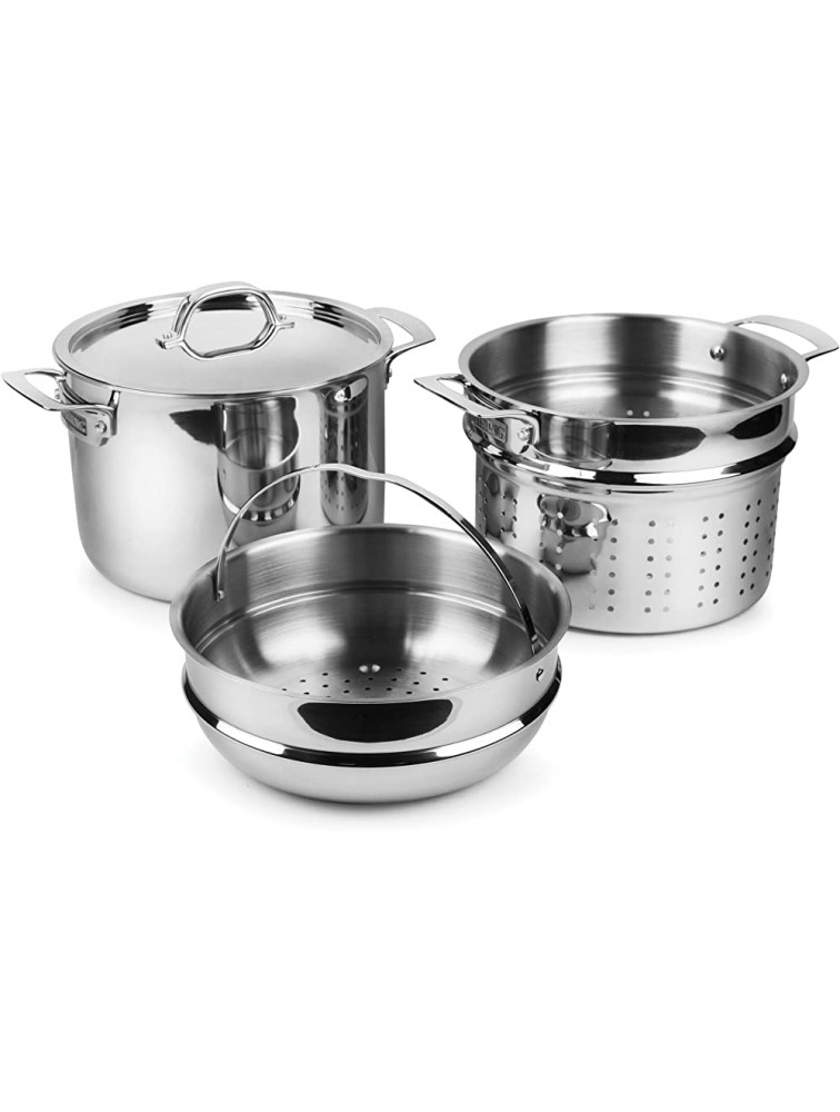 Viking 3-Ply Stainless Steel Pasta Pot with Steamer 8 Quart - BMZ5LO3LN