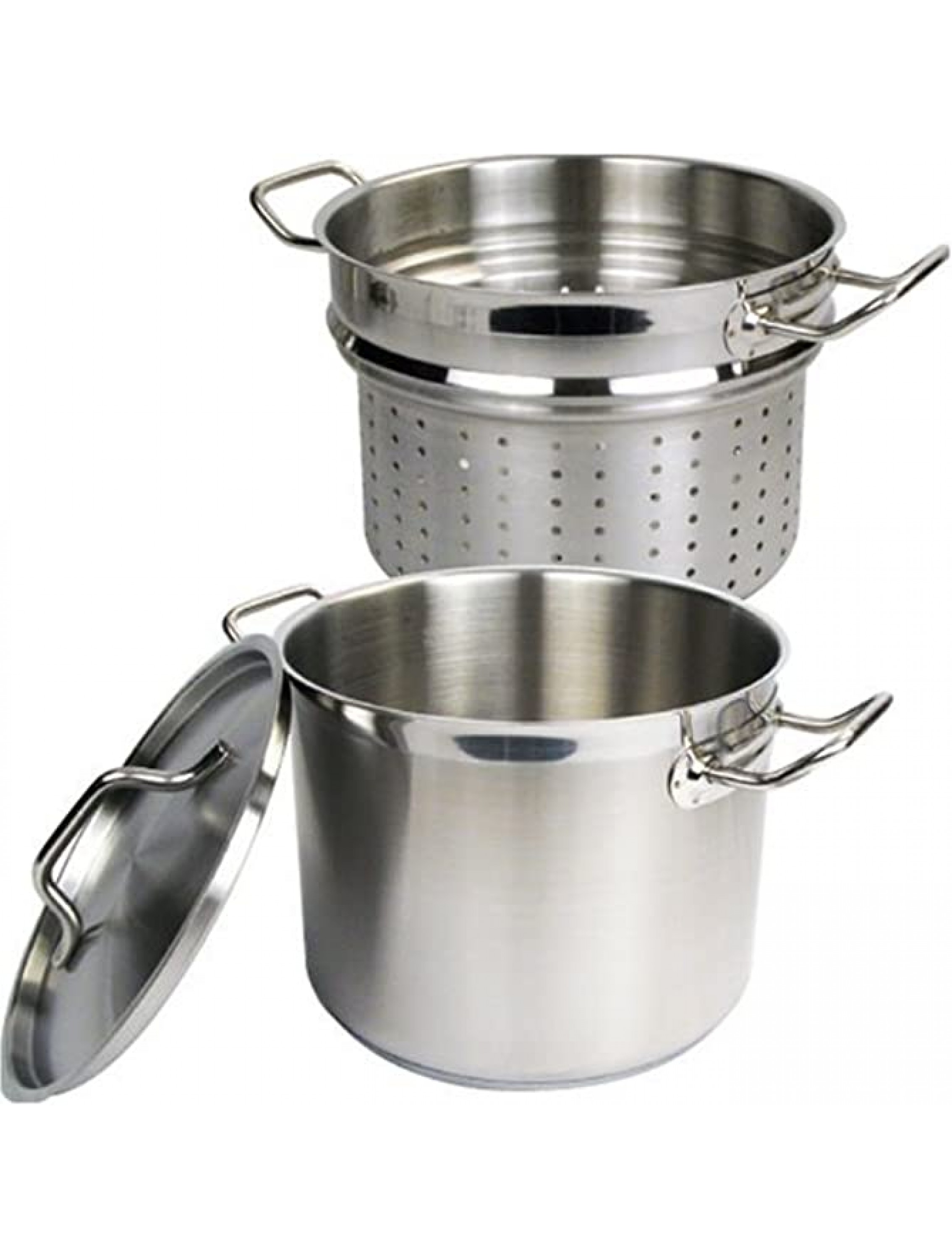 Winware Stainless 8 Quart Steamer Pasta Cooker with Cover - BDNQH41WL