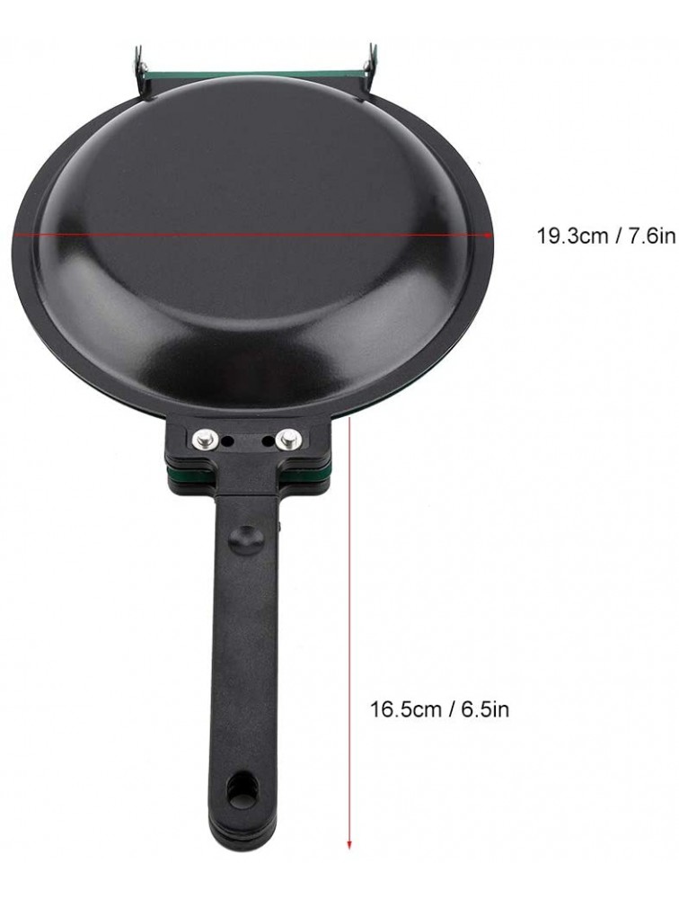 7.6in Diameter Double Side Flip Pan Non-Stick Ceramic Frying Pan,Specialty Round Omelette Skillet,Small Safe Kitchen Pancake Cookware - BG3YOB1VI
