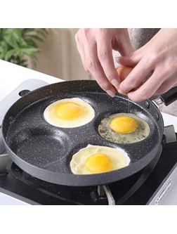 Egg Frying Pan with Non-Stick Ceramic Coating ZEENEEK Aluminum 4-Cup Egg Cooker Pan Multipurpose Pancake Pan Omelet Cooker Griddle Round Shape - BR8R6ULPT