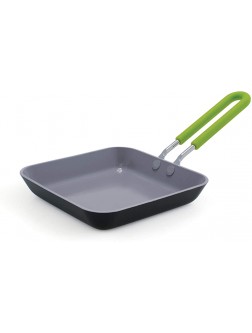 GreenPan Mini Healthy Ceramic Nonstick 5" Square Egg Pan PFAS-Free Dishwasher Safe Stay Cool Handle Black - BAHDZ2SA4