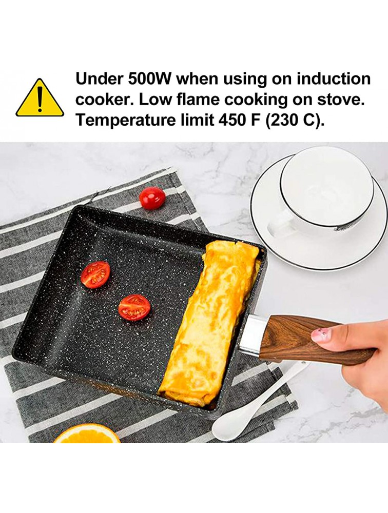 IAXSEE Tamagoyaki Japanese Omelette Egg Pan Japanese Style Nonstick Skillet Rectangular Frying Pan with Anti Scalding Handle Stove and Induction Hob Compatible Black - B8C7OFY2Q