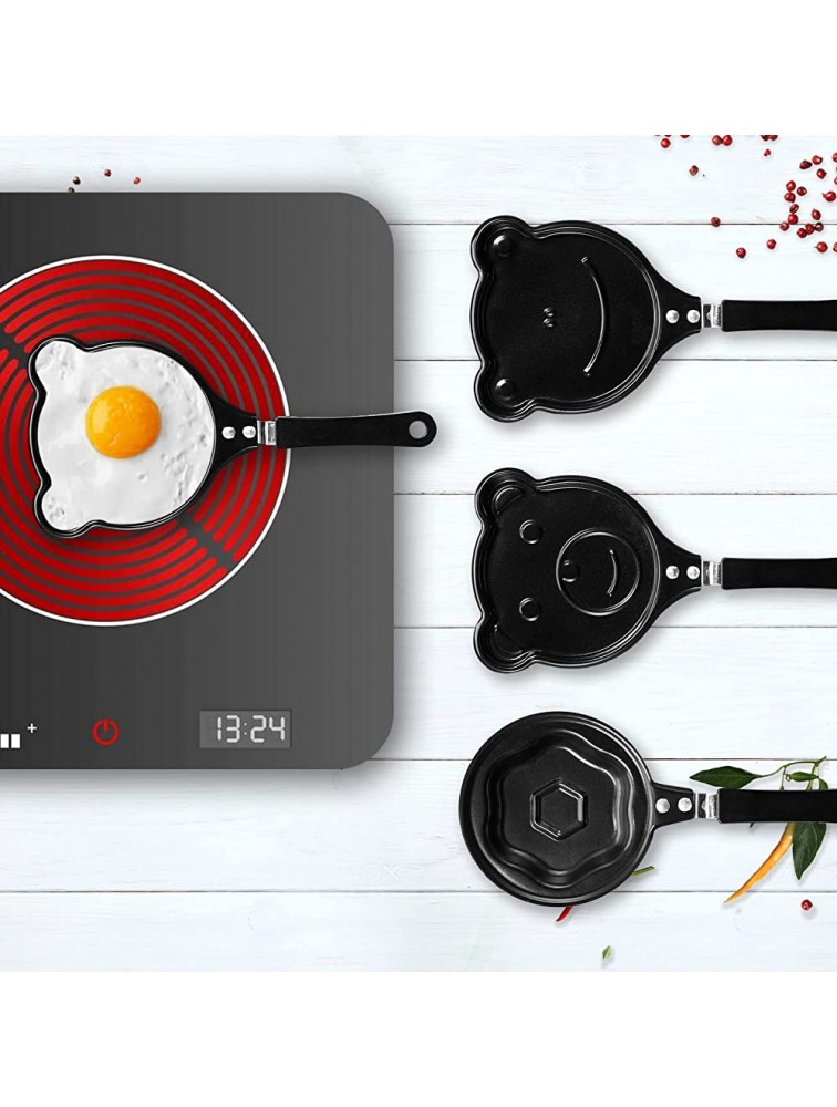 SUJUDE Pancake Egg Frying Pan Nonstick Mini Plum Bossom Shape Cast Iron Omelet Poached Egg Pan for Breakfast Divided Coating with Non Sticking Handle Suitable Pancakes for All Stoves Top - BDKOW5TER