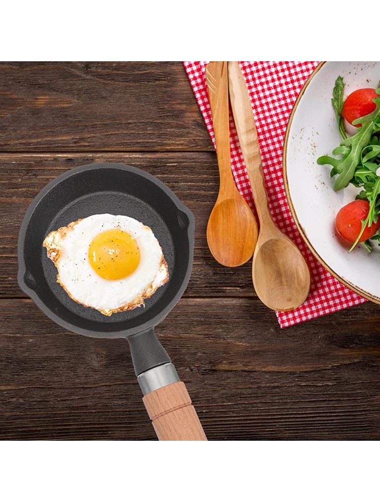 YARNOW Mini Egg Omelet Pan Small Non Stick Frying Pan Skillet One Egg Fry Pan Egg Pancake Maker Safe Cookware 10CM - BXDKK7P13