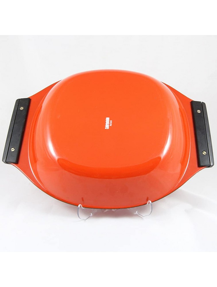 Cathrineholm Tivoli Paella Pan Tray Bowl Orange Enamel on Steel Holland - BVHENVNPF