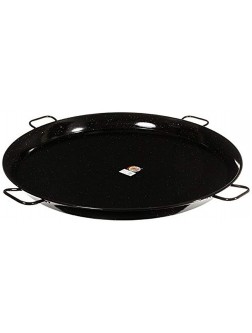 La Ideal 20290 Enamelled Steel Paella Pan 90 cm Black - BHA085Z24
