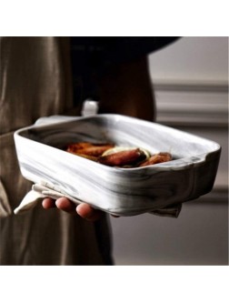 Multi Baker Dish Double Ear Handle Modern Large Baking Dish Multifunction Ceramic Glaze Bakeware Durable Porcelain For Cooking Kitchen Baking Pan Color : White Size : L - BXMJUFYXZ