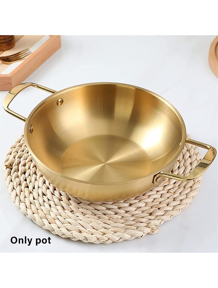 Paella Pan Nonstick Pan Stainless Steel Spanish Pan Perfect for Camping and Outdoor Cooking Color : Gold Size : 8.66x2.56inch - BSYZ79M9P