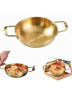 Paella Pan Nonstick Pan Stainless Steel Spanish Pan Perfect for Camping and Outdoor Cooking Color : Gold Size : 8.66x2.56inch - BSYZ79M9P