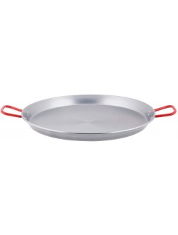 Thaweesuk Shop 24" Large Pan Polished Carbon Steel Catering Tray Rice Seafood Cooker Spanish Carbon Steel Diameter 24" x 2 13 16"H of Set - B59ERY8J1